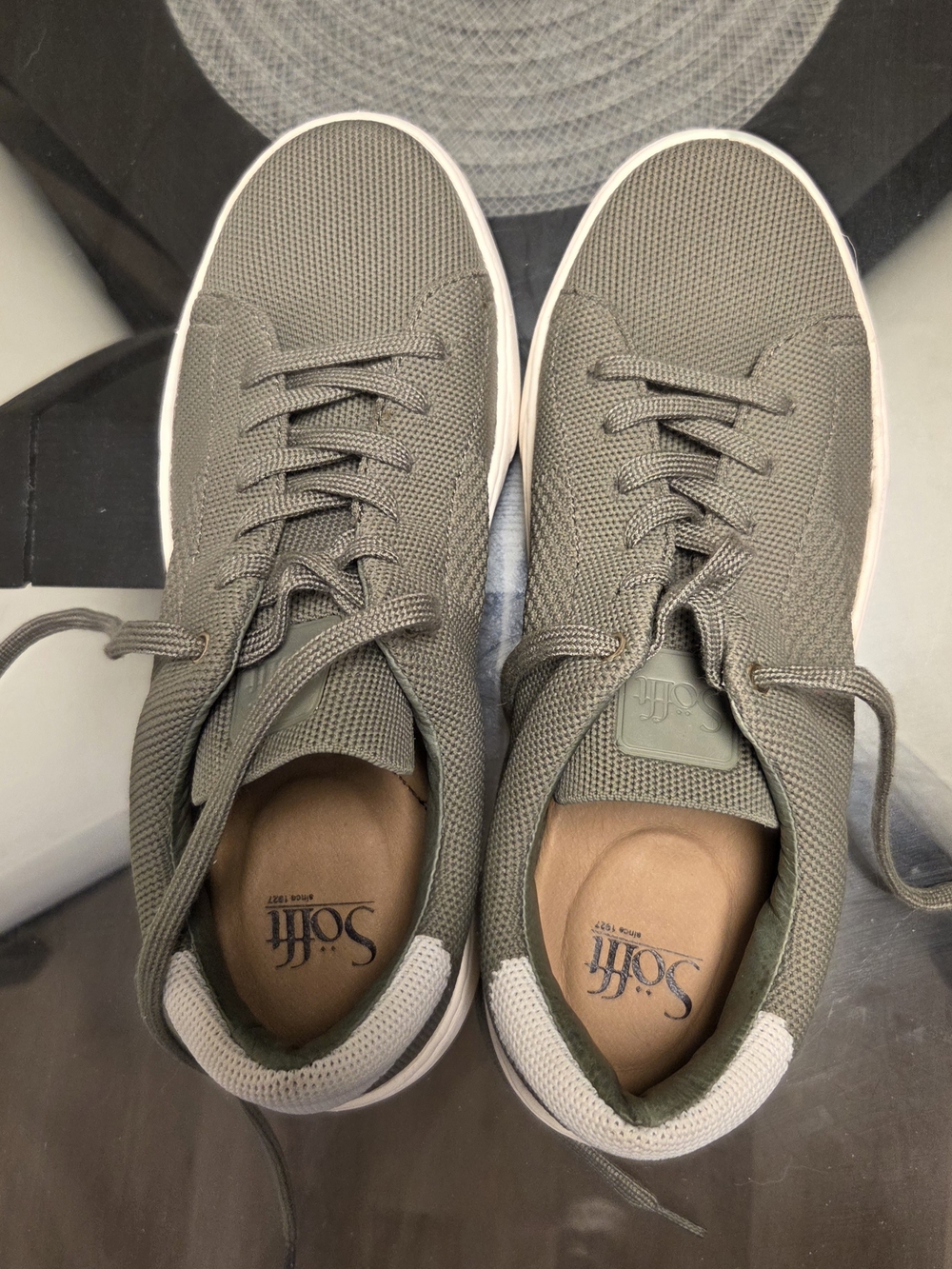 Sofft Olive Knit Lace-Up Women's Sneakers